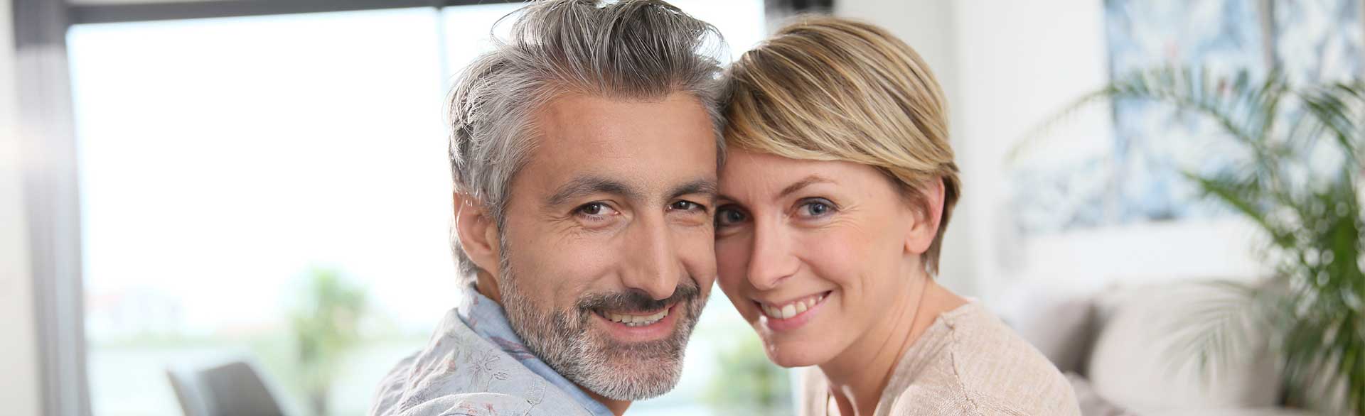 happy, smiling couple